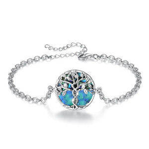 Adjustable Abalone Shell 925 Sterling Silver Tree of Life Bracelet - Unique and